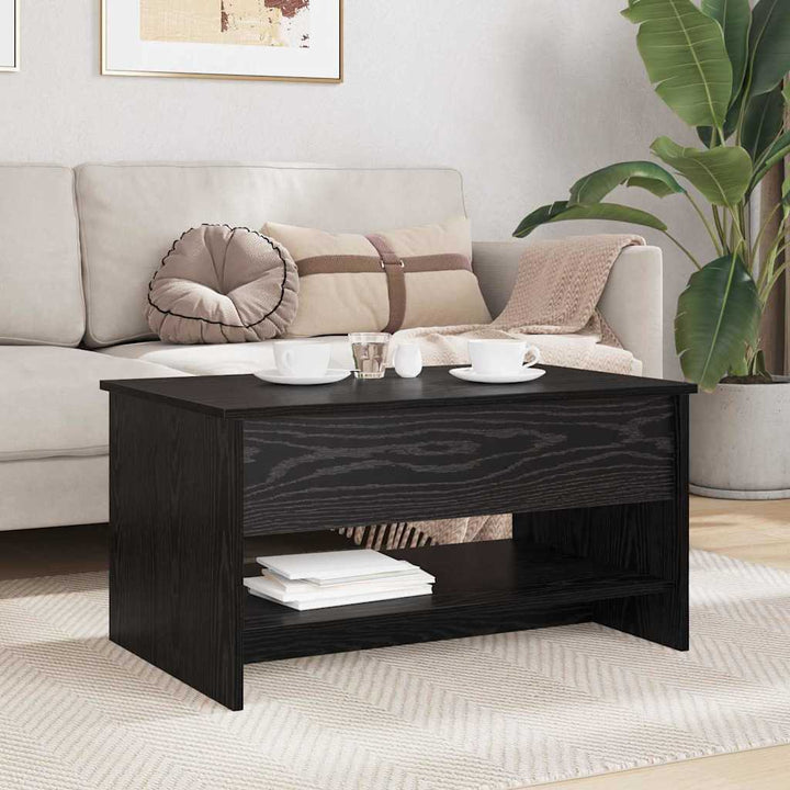 Sofabord Sort eg 80 x 50,5 x 41,5 cm Konstrueret træ