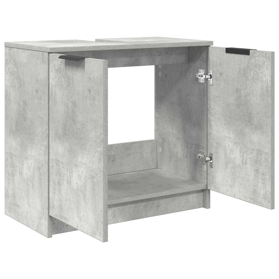 Badeværelsesskab Beton Grå 64,5 x 33,5 x 59 cm Konstrueret træ