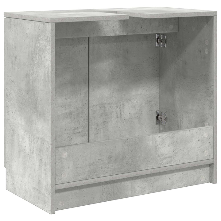 Badeværelsesskab Beton Grå 64,5 x 33,5 x 59 cm Konstrueret træ