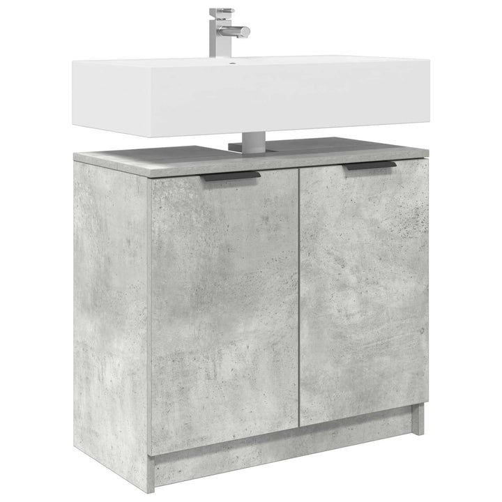 Badeværelsesskab Beton Grå 64,5 x 33,5 x 59 cm Konstrueret træ