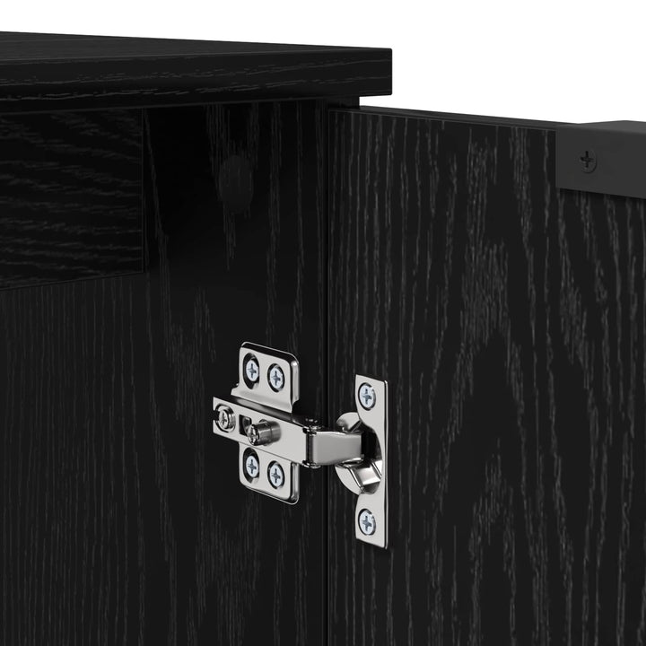 Badeværelsesskab Sort eg 64,5 x 33,5 x 59 cm Konstrueret træ
