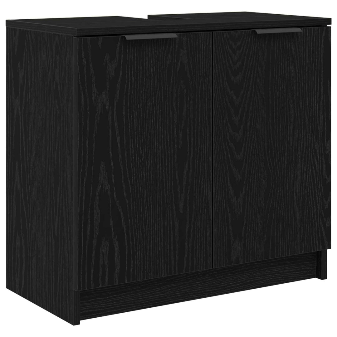 Badeværelsesskab Sort eg 64,5 x 33,5 x 59 cm Konstrueret træ