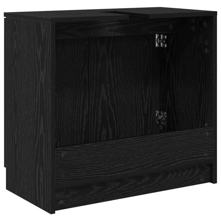 Badeværelsesskab Sort eg 64,5 x 33,5 x 59 cm Konstrueret træ