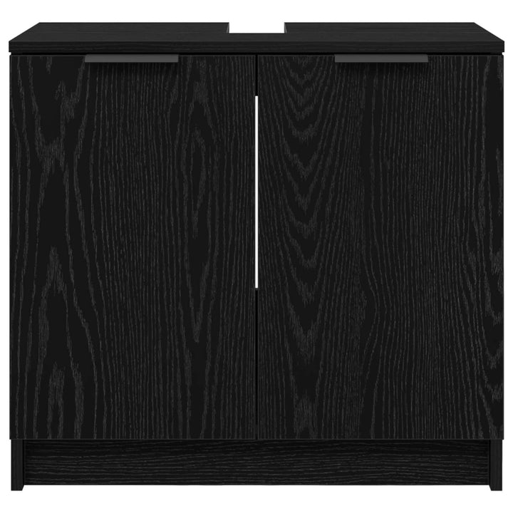 Badeværelsesskab Sort eg 64,5 x 33,5 x 59 cm Konstrueret træ