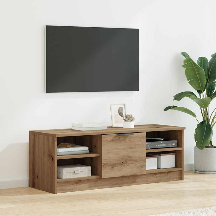 TV-skab 102 x 35 x 36,5 cm Artisan Egetræ Konstrueret træ