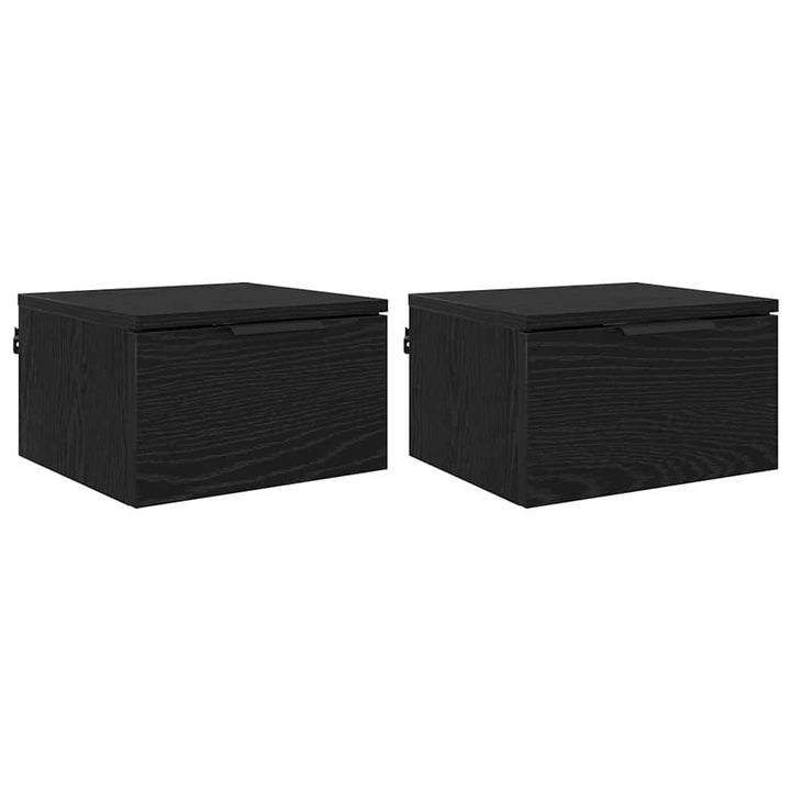 Natskab 2 pcs Sort eg 34 x 30 x 20 cm Konstrueret træ