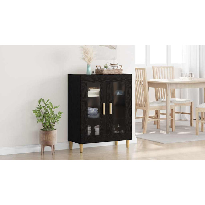 Sideboard Sort eg 69,5 x 34 x 90 cm Konstrueret træ