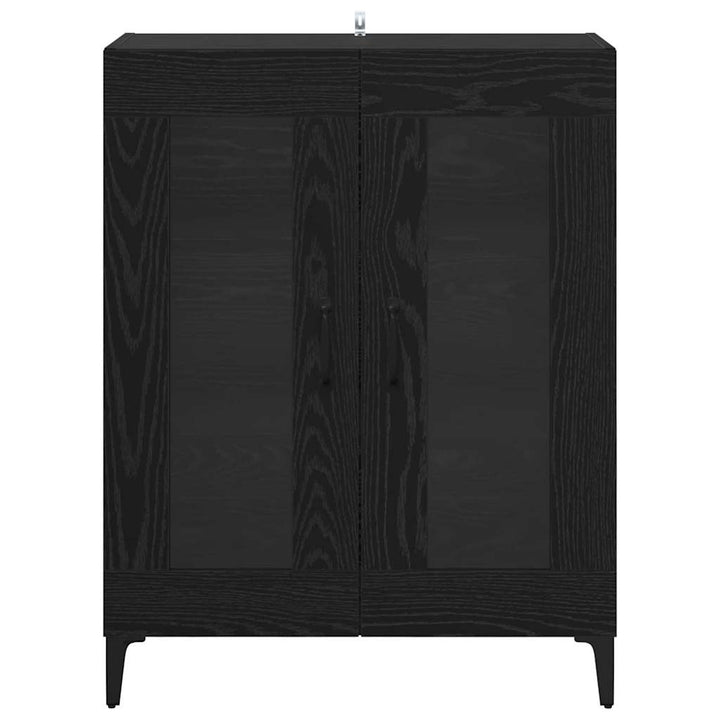 Sideboard Sort eg 69,5 x 34 x 90 cm Ingeniørt træ og jern