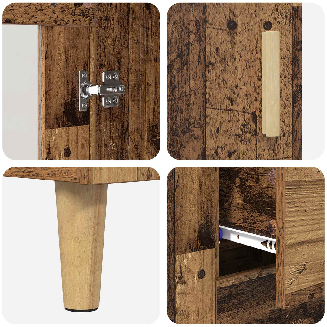 Sideboard Gammelt træ 69,5 x 34 x 90 cm Konstrueret træ