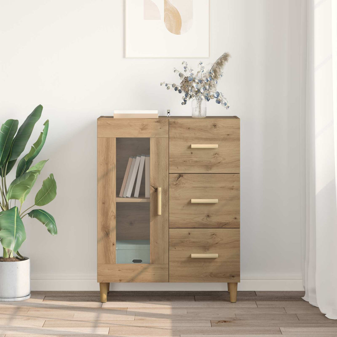 Sideboard Artisan Egetræ 69,5 x 34 x 90 cm Konstrueret træ