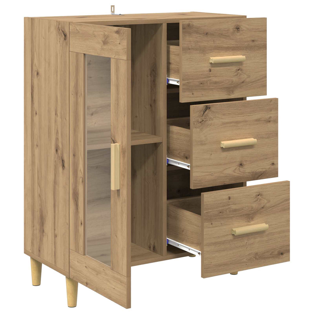 Sideboard Artisan Egetræ 69,5 x 34 x 90 cm Konstrueret træ