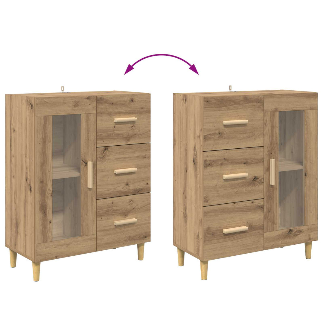 Sideboard Artisan Egetræ 69,5 x 34 x 90 cm Konstrueret træ