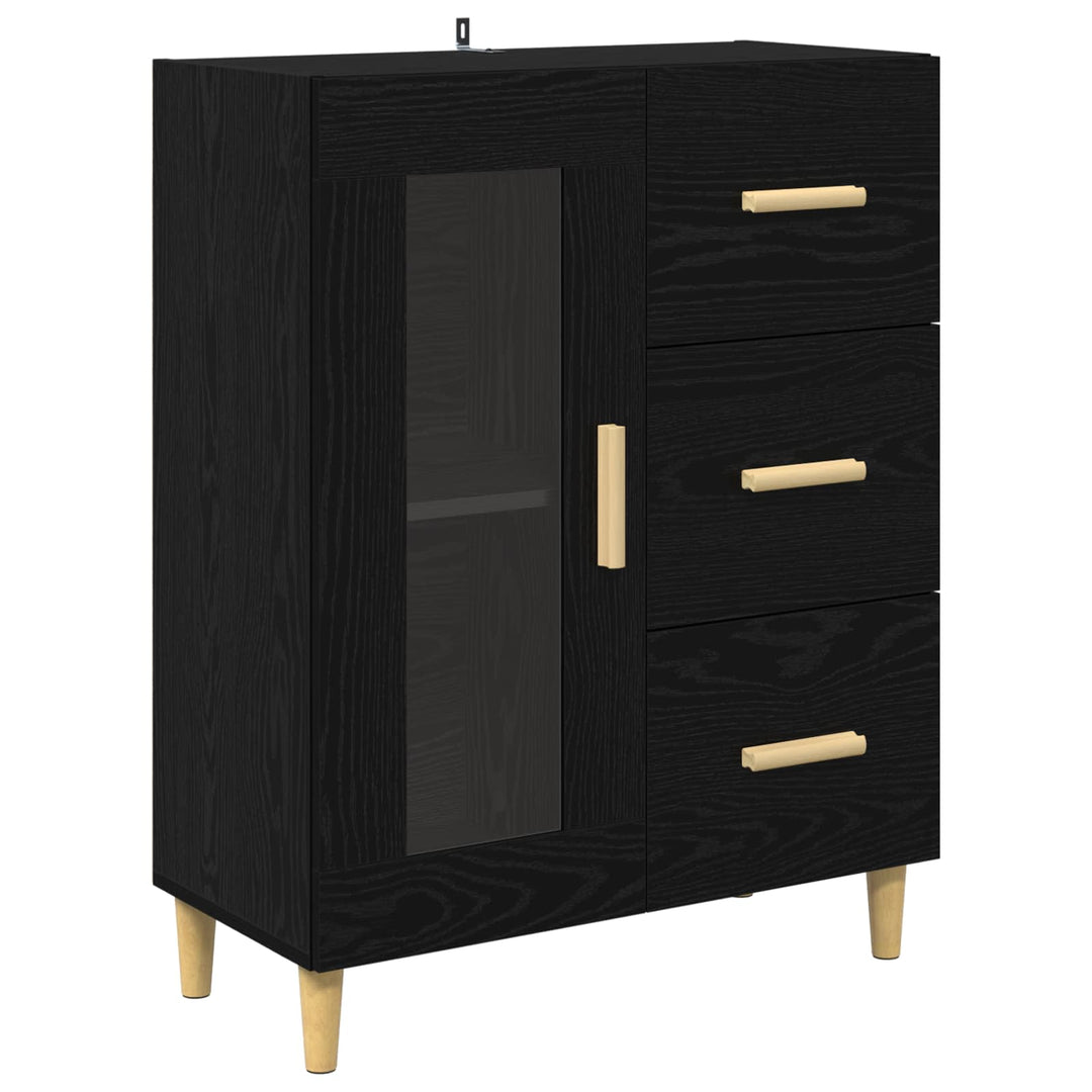 Sideboard Sort eg 69,5 x 34 x 90 cm Konstrueret træ