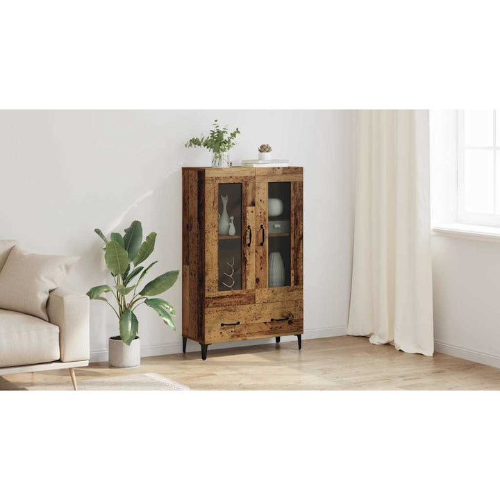 Highboard Gammelt træ 70 x 31 x 115 cm Ingeniørt træ og jern