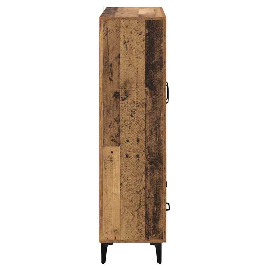 Highboard Gammelt træ 70 x 31 x 115 cm Ingeniørt træ og jern