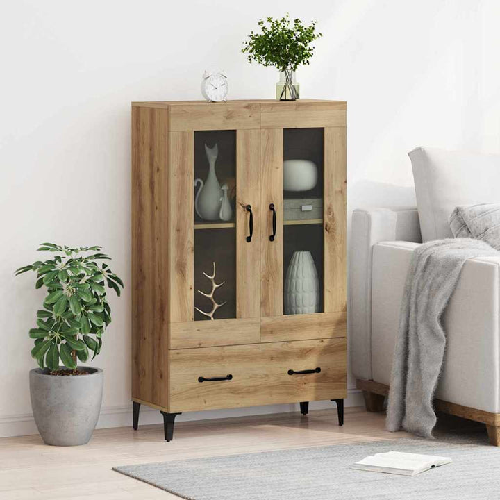 Highboard Artisan Egetræ 70 x 31 x 115 cm Ingeniørt træ og jern