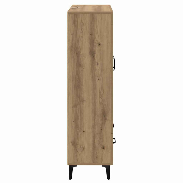 Highboard Artisan Egetræ 70 x 31 x 115 cm Ingeniørt træ og jern