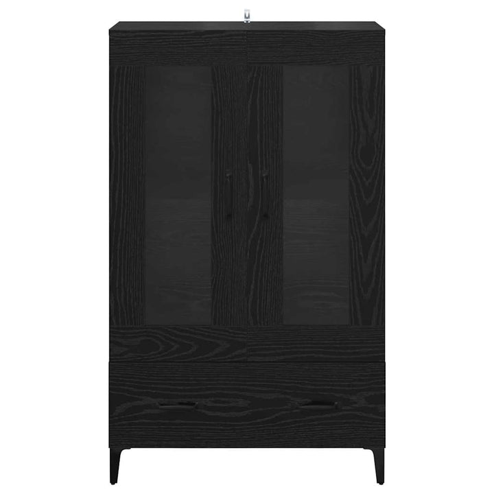 Highboard Sort eg 70 x 31 x 115 cm Ingeniørt træ og jern