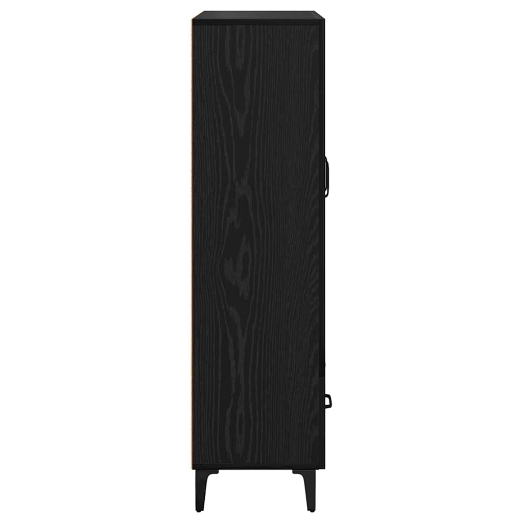 Highboard Sort eg 70 x 31 x 115 cm Ingeniørt træ og jern