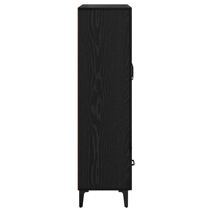 Highboard Sort eg 70 x 31 x 115 cm Ingeniørt træ og jern