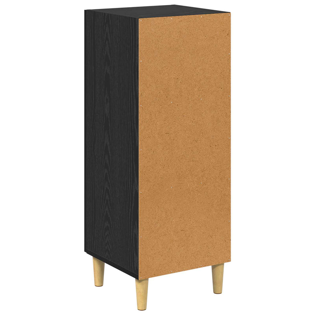Sideboard Vægmonteret Sort eg 34,5 x 34 x 90 cm Konstrueret træ