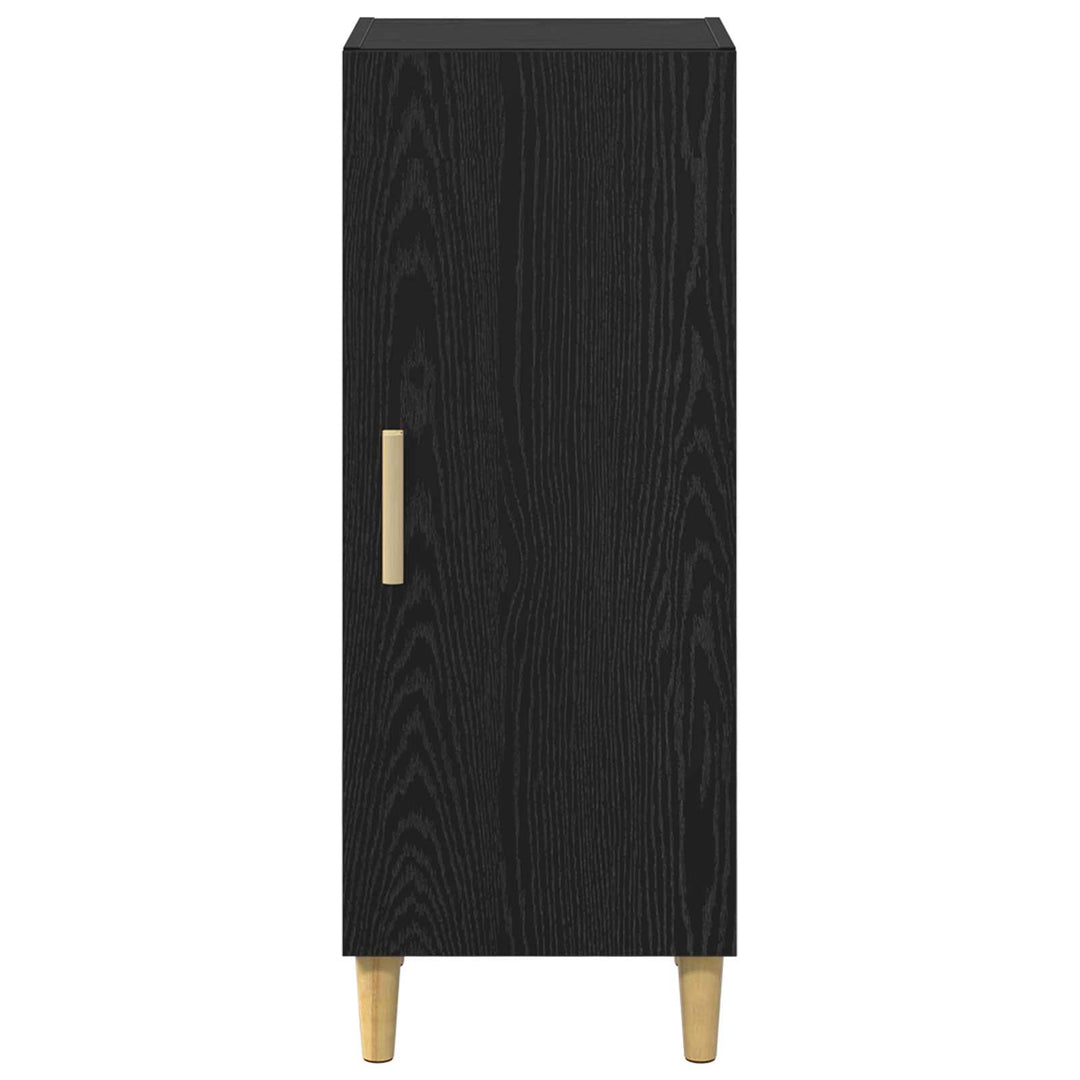 Sideboard Vægmonteret Sort eg 34,5 x 34 x 90 cm Konstrueret træ