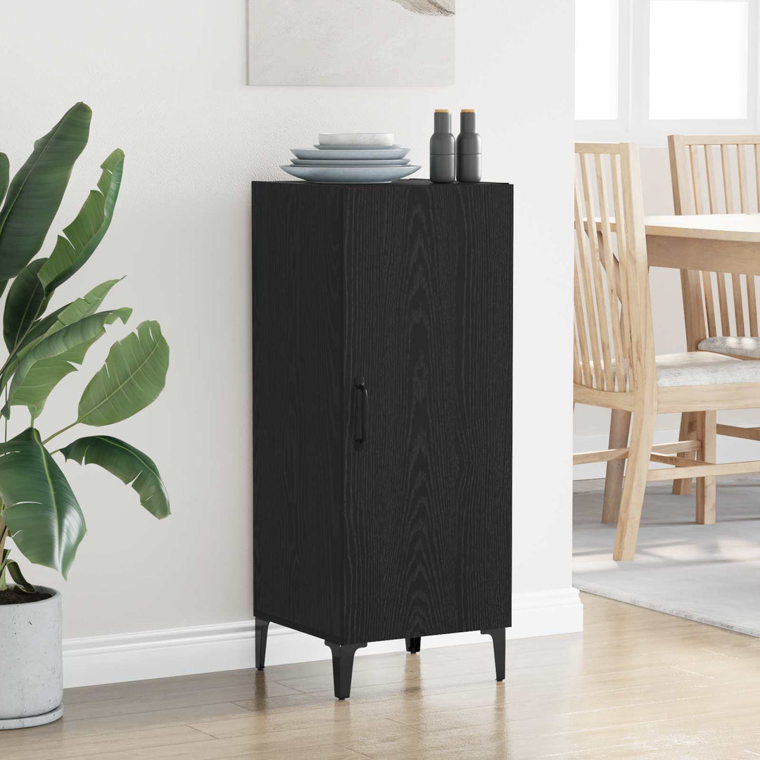 Sideboard Vægmonteret Sort eg 34,5 x 34 x 90 cm Konstrueret træ