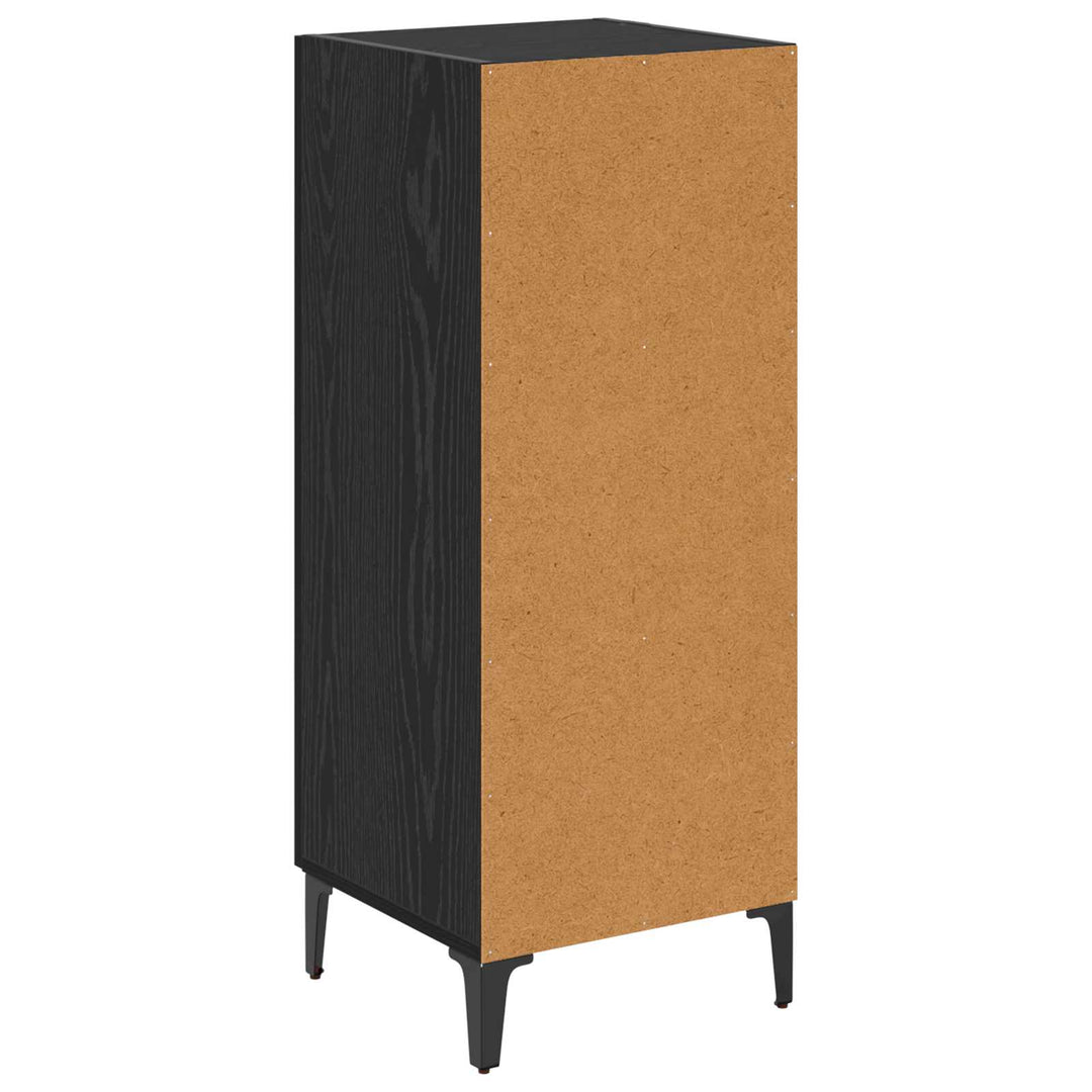 Sideboard Vægmonteret Sort eg 34,5 x 34 x 90 cm Konstrueret træ