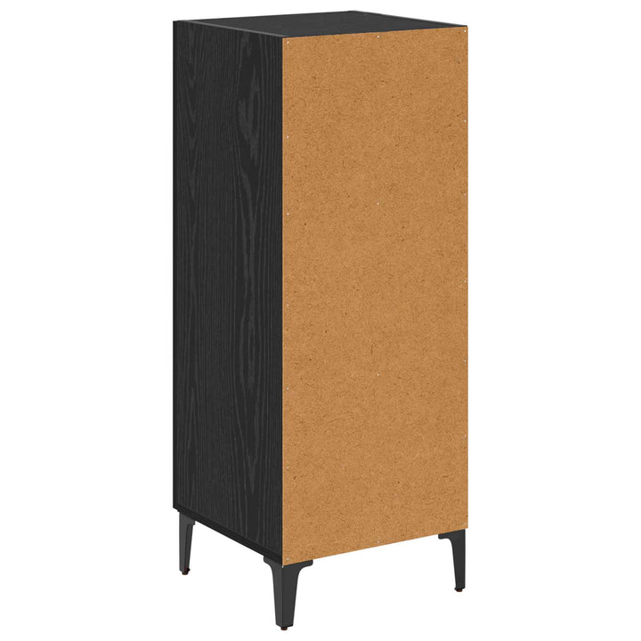 Sideboard Vægmonteret Sort eg 34,5 x 34 x 90 cm Konstrueret træ