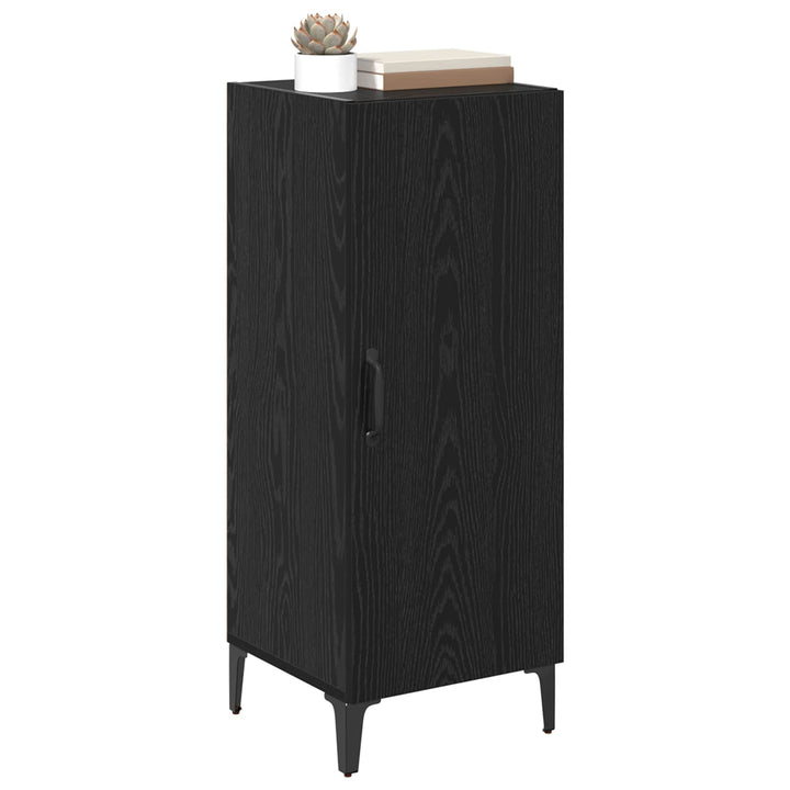 Sideboard Vægmonteret Sort eg 34,5 x 34 x 90 cm Konstrueret træ