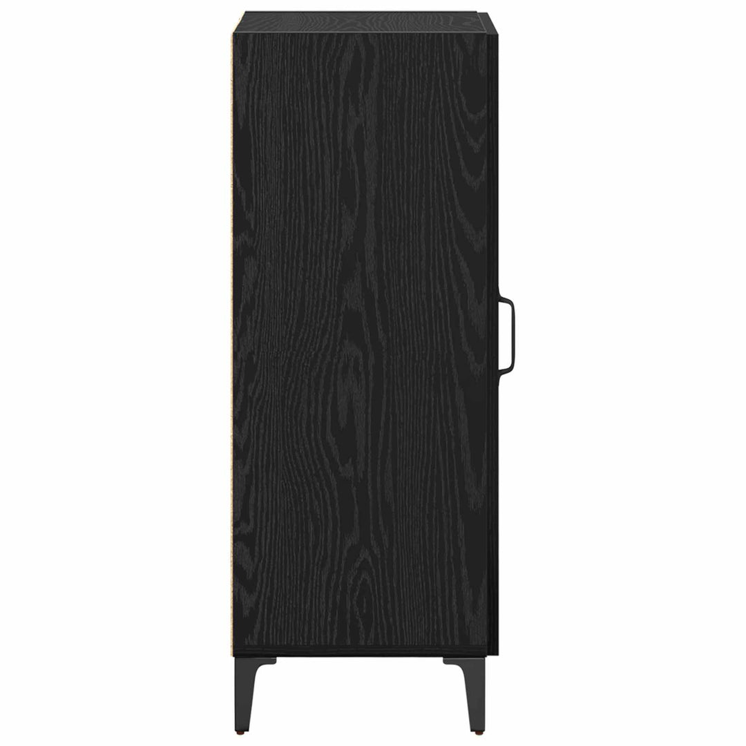 Sideboard Vægmonteret Sort eg 34,5 x 34 x 90 cm Konstrueret træ