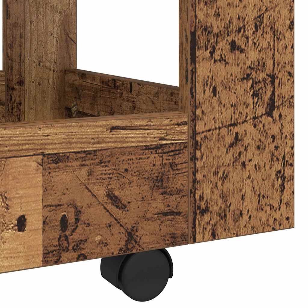 Kontortrolley Gammelt træ 60 x 45 x 60 cm Konstrueret træ