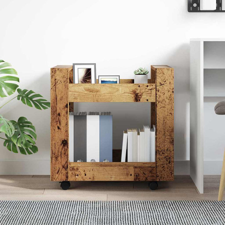 Kontortrolley Gammelt træ 60 x 45 x 60 cm Konstrueret træ