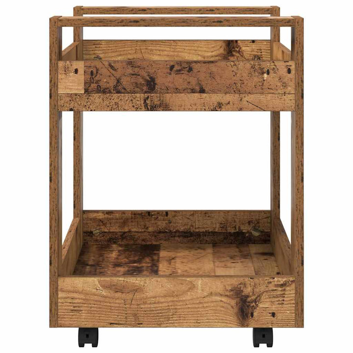 Kontortrolley Gammelt træ 60 x 45 x 60 cm Konstrueret træ