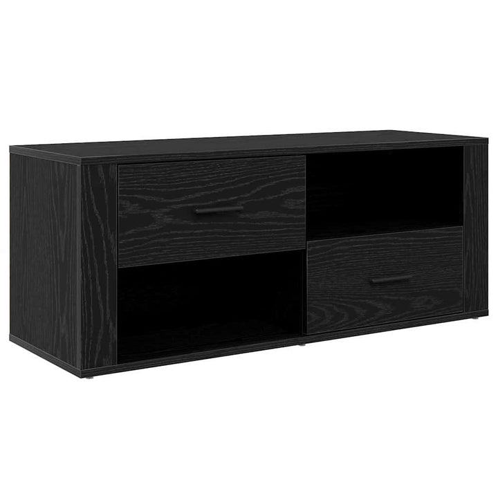 TV-skab med skuffe Sort eg 100 x 35 x 40 cm Konstrueret træ
