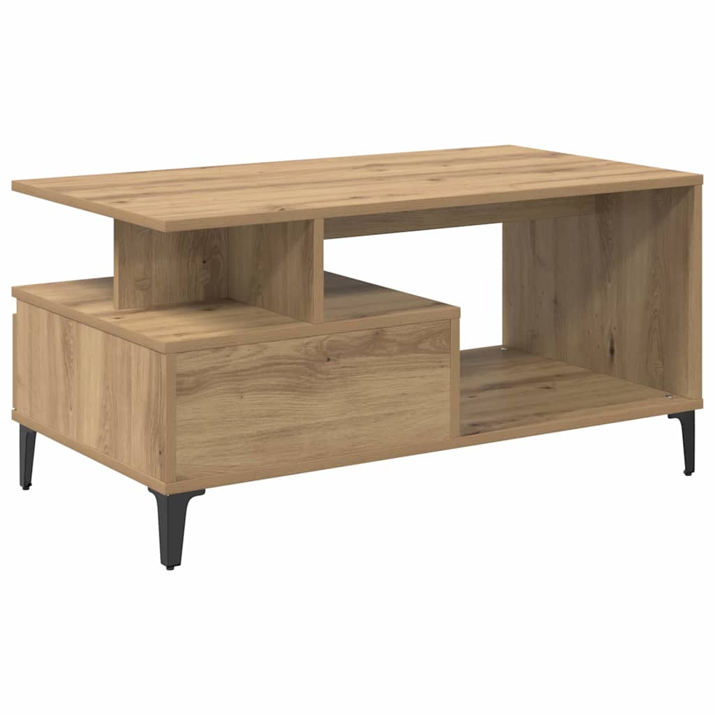 Sofabord Artisan Egetræ 90 x 49 x 45 cm Konstrueret træ