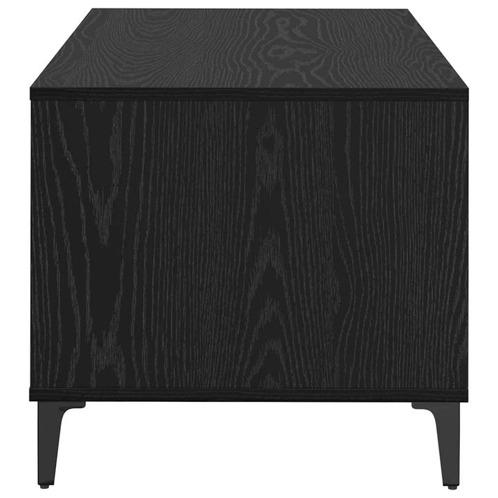 Sofabord med skuffe Sort eg 90 x 49 x 45 cm Konstrueret træ