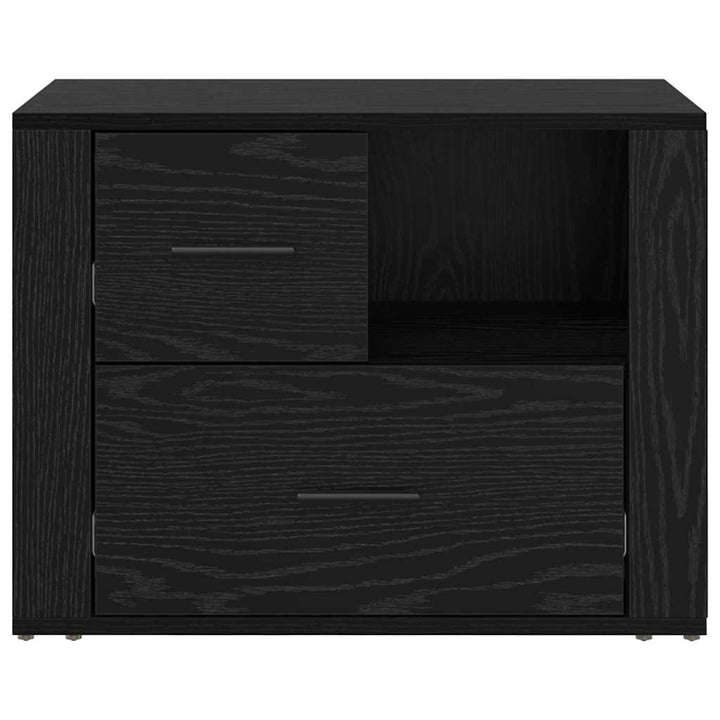 Natskab med skuffe Sort eg 35 x 60 x 50 cm Konstrueret træ