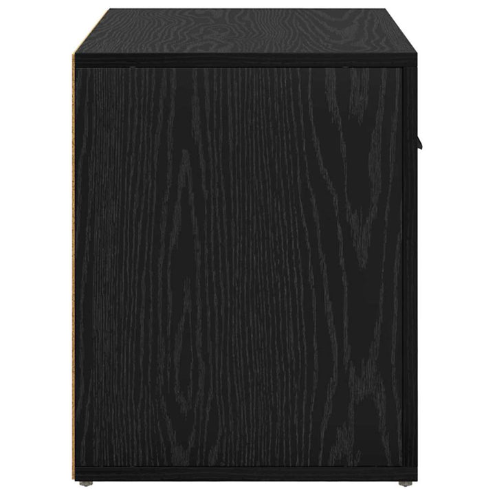 Natskab med skuffe Sort eg 35 x 60 x 50 cm Konstrueret træ
