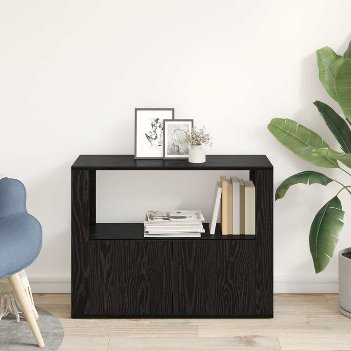 Sideboard Sort eg 80 x 30 x 60 cm Konstrueret træ
