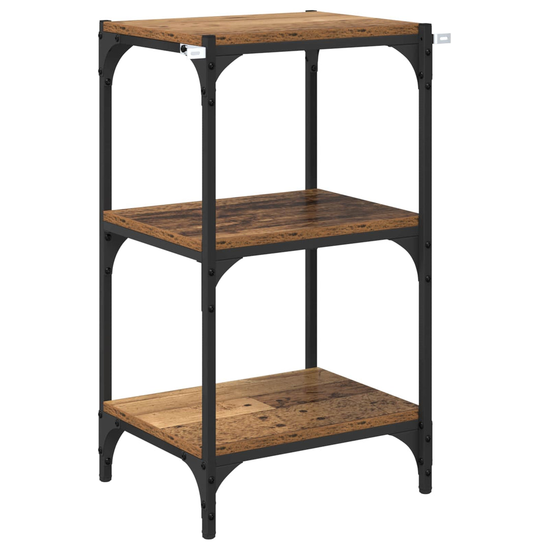 Bogskab Gammelt træ 40 x 33 x 70,5 cm Ingeniørt træ og jern