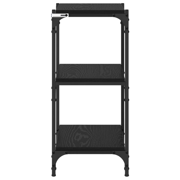 Bogskab Sort eg 40 x 33 x 70,5 cm Ingeniørt træ og jern