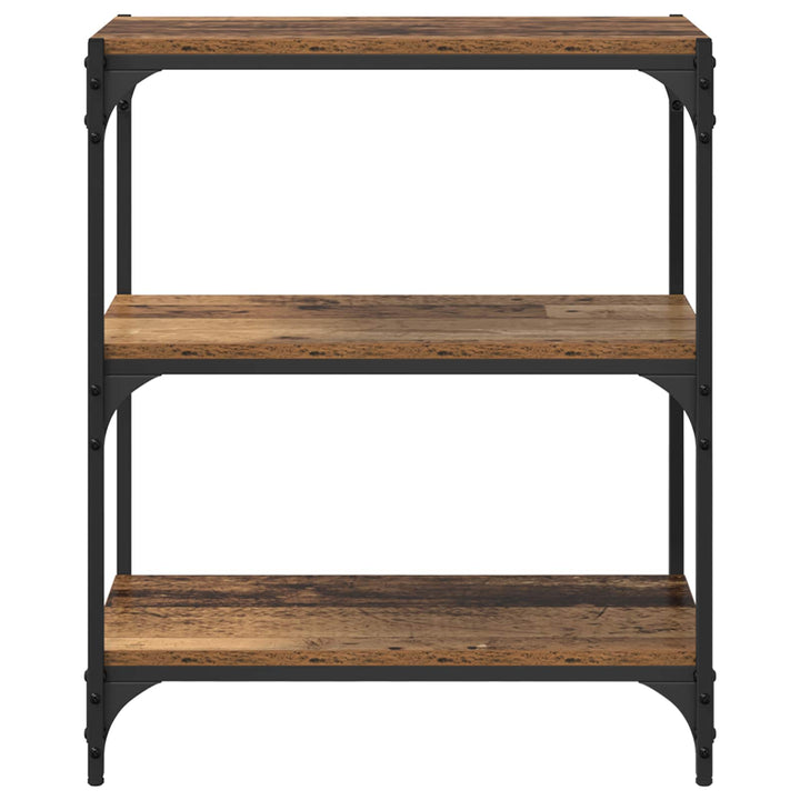 Bogskab Gammelt træ 60 x 33 x 70,5 cm Ingeniørt træ og jern