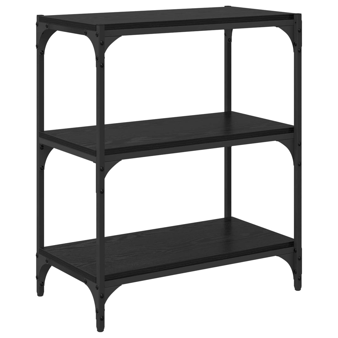 Bogskab Sort eg 60 x 33 x 70,5 cm Ingeniørt træ og jern