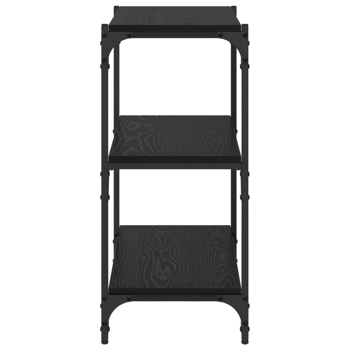 Bogskab Sort eg 60 x 33 x 70,5 cm Ingeniørt træ og jern