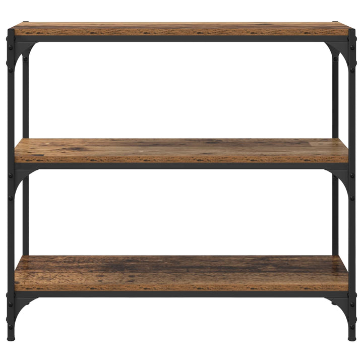 Bogskab Gammelt træ 80 x 33 x 70,5 cm Ingeniørt træ og jern