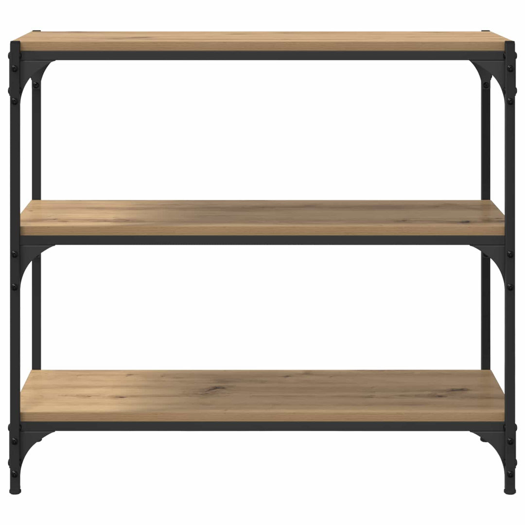 Bogskab Artisan Egetræ 80 x 33 x 70,5 cm Ingeniørt træ og jern