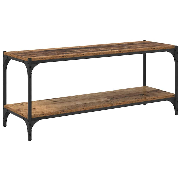 TV-skab Gammelt træ 100x33x41cm Ingeniørt træ og jern