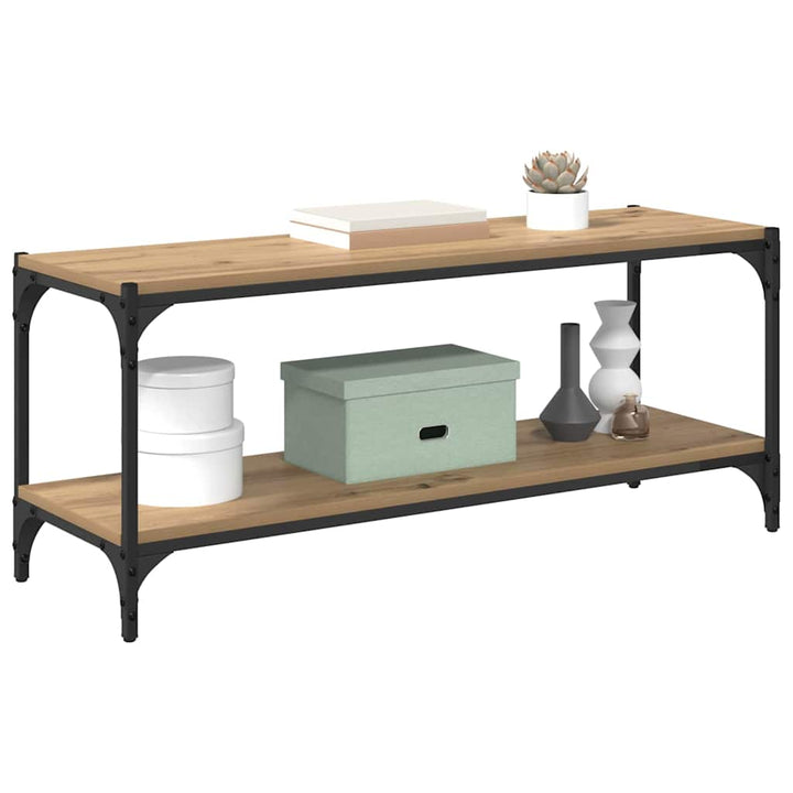 TV-skab Artisan Egetræ 100x33x41cm Ingeniørt træ og jern