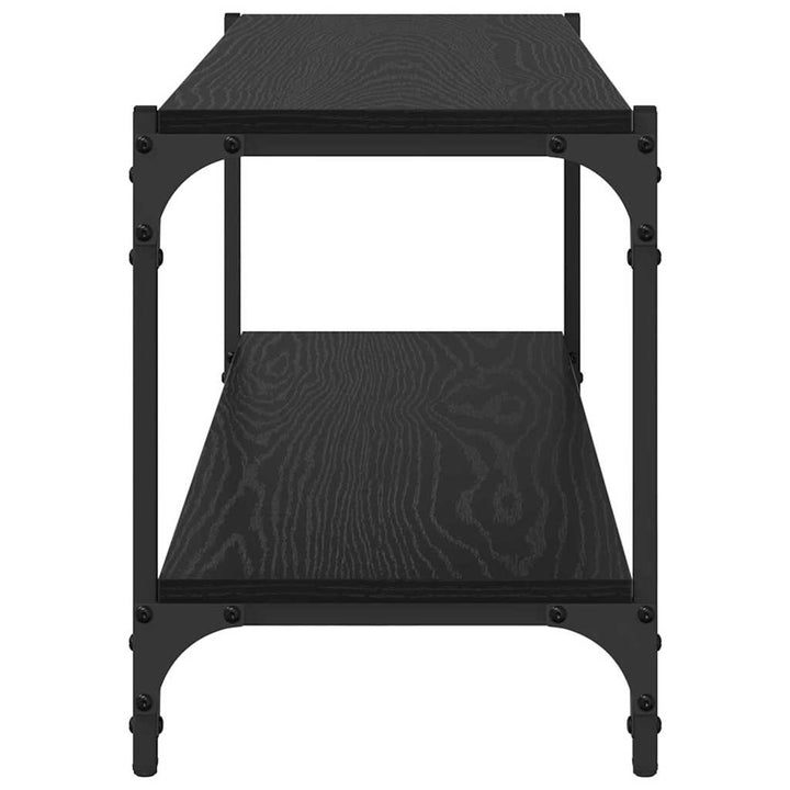 TV-skab Sort eg 100x33x41cm Ingeniørt træ og jern